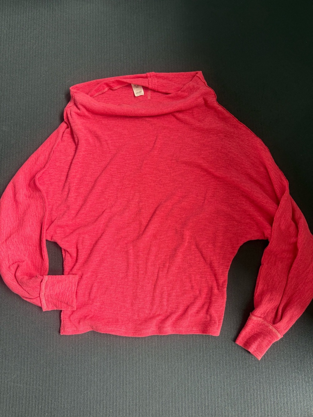 We The Free Cozy Red Cowl-Neck Lightweight Sweater